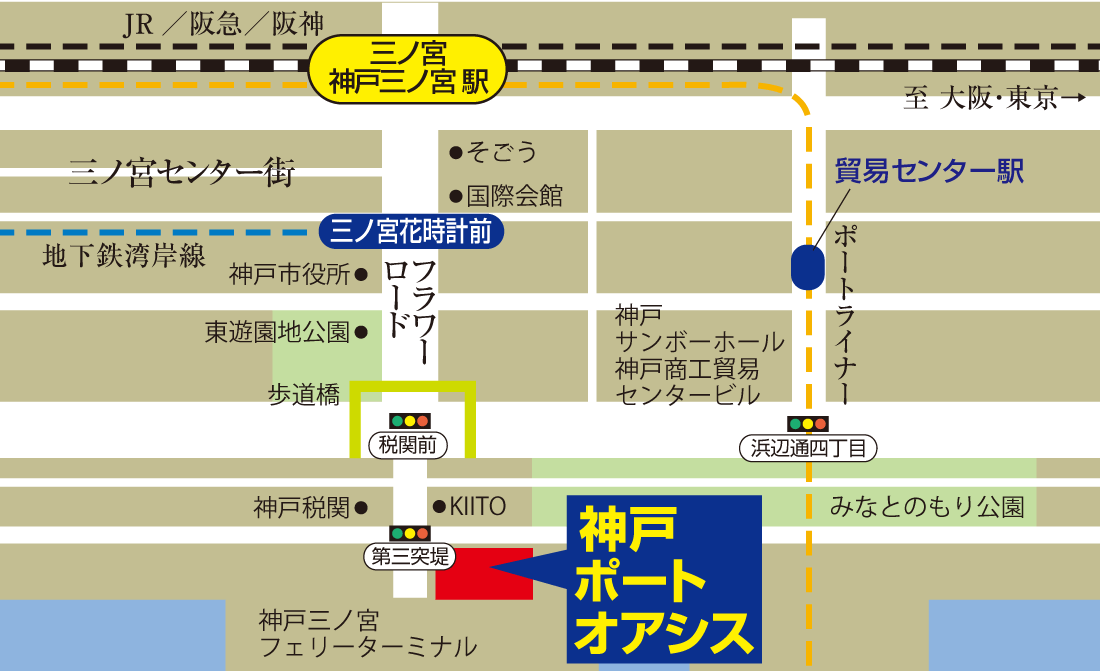 神戸ポートオアシスの地図